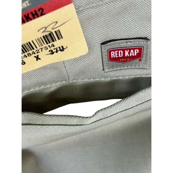 NEW Red Kap Work Pants Beige Men's 36x32 Plain Front Chino PC44KH2 Cotton - Picture 7 of 8